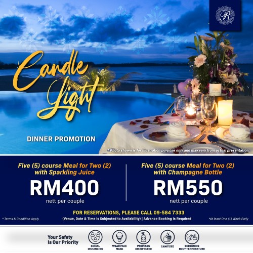 Candlelight dinner in Cherating